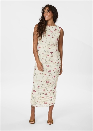 Corilina Artist mesh kjole Creme Neo Noir 